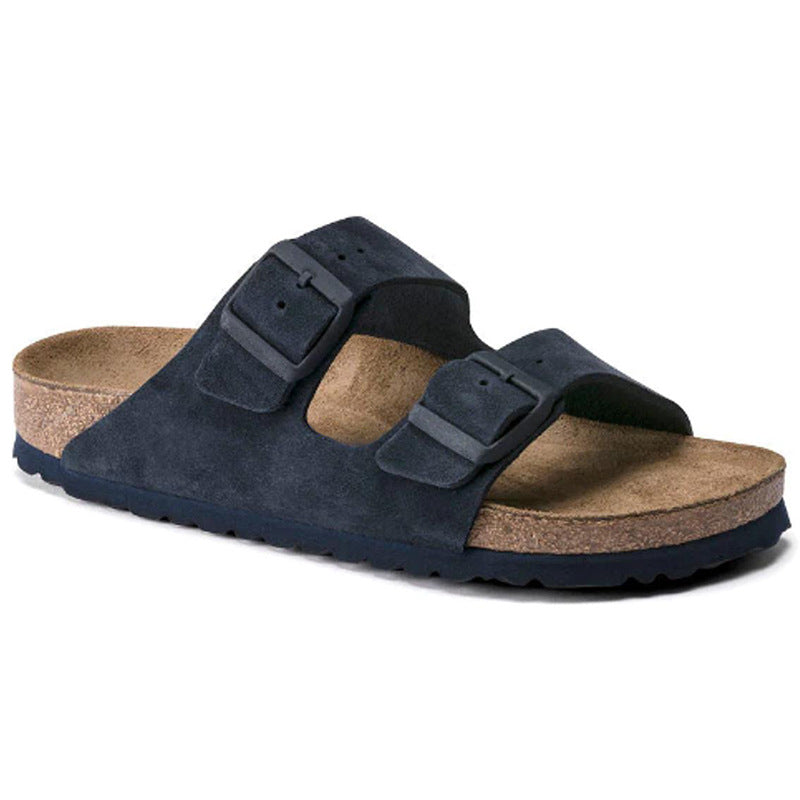 Mule cuir velours unisexe Leaf
