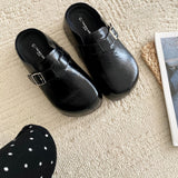 Flat Buckle Casual Sneakers Student All-matching Outer Wear Slippers