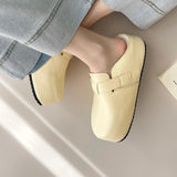 Flat Buckle Casual Sneakers Student All-matching Outer Wear Slippers